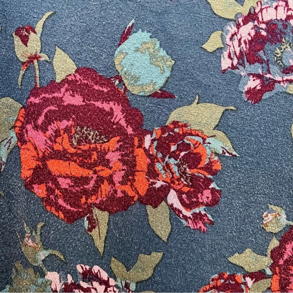 Soft Surroundings Beautiful Blue Floral Design Ismerelda Dress. Size Large. - Picture 9 of 12